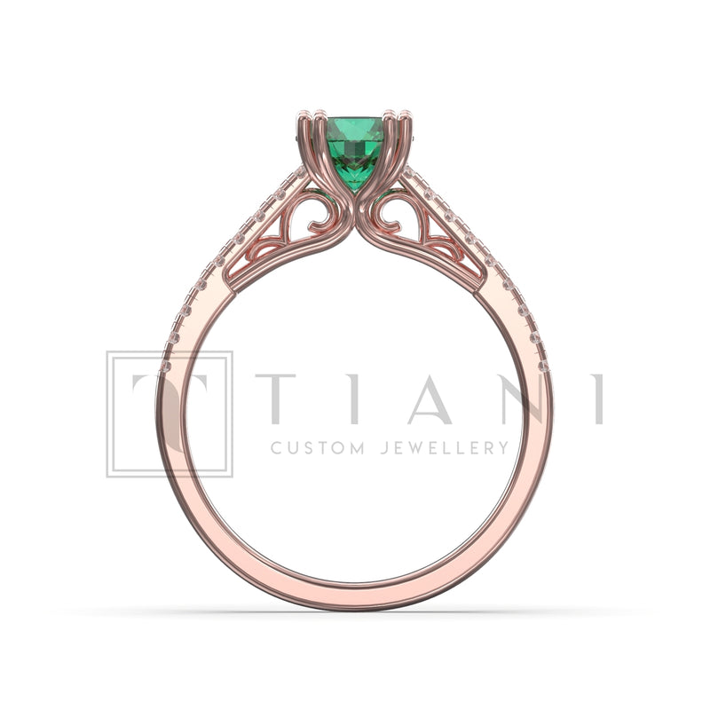 natural emerald ring