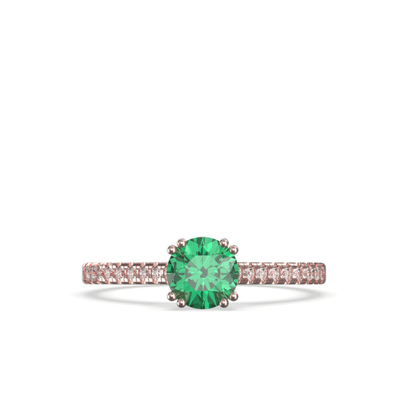 natural emerald ring