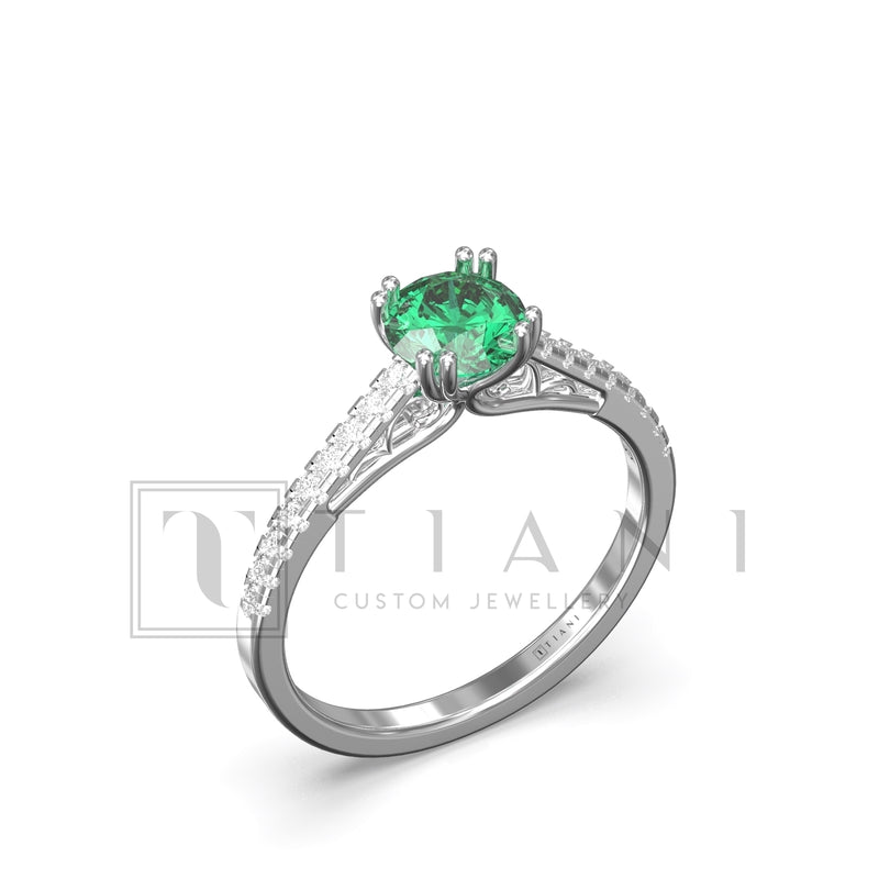 natural emerald ring