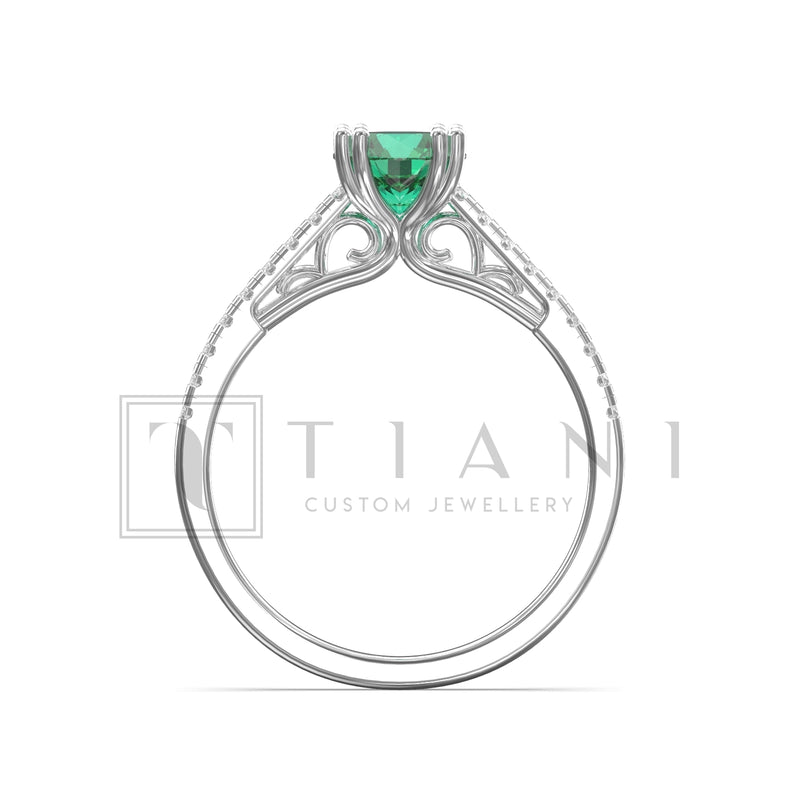 natural emerald ring