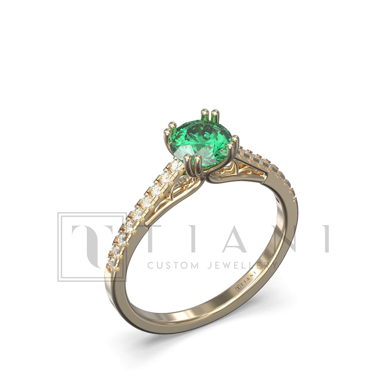 natural emerald ring