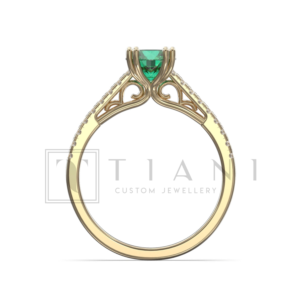 natural emerald ring