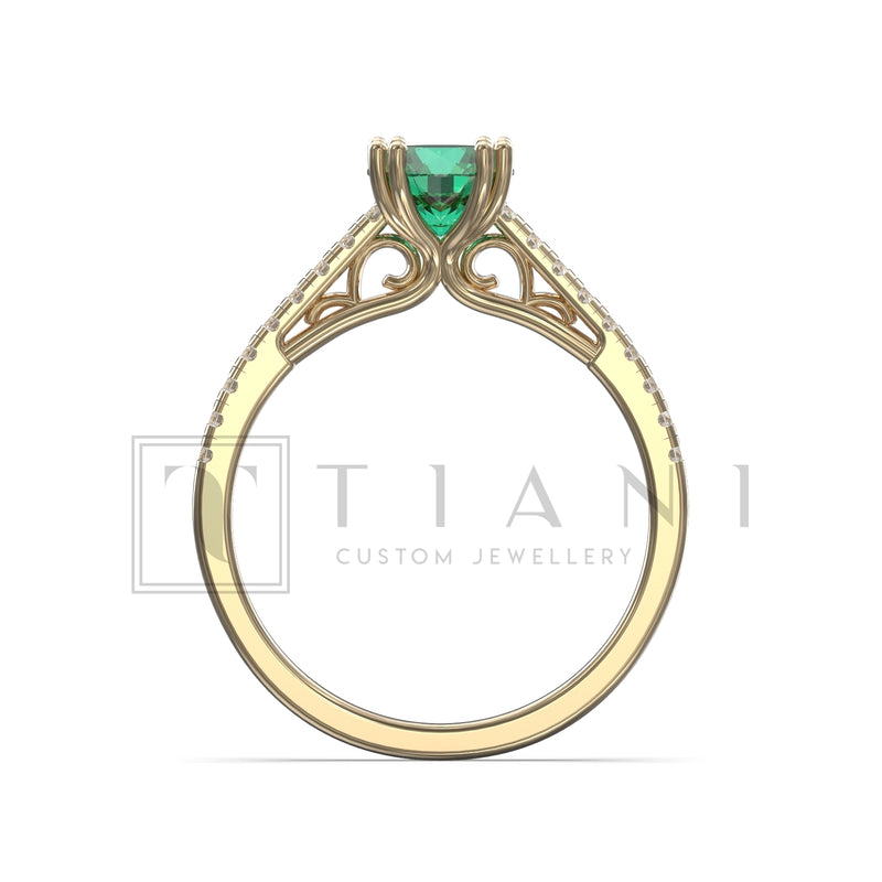 natural emerald ring