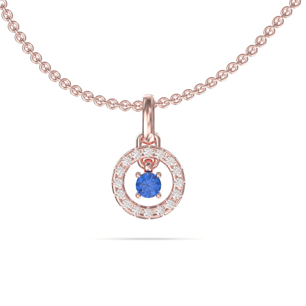 diamond and sapphire pendant