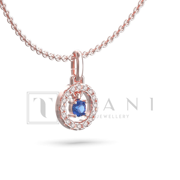 diamond and sapphire pendant