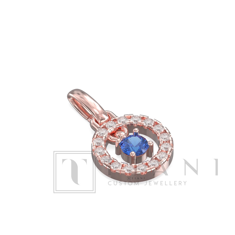 diamond and sapphire pendant