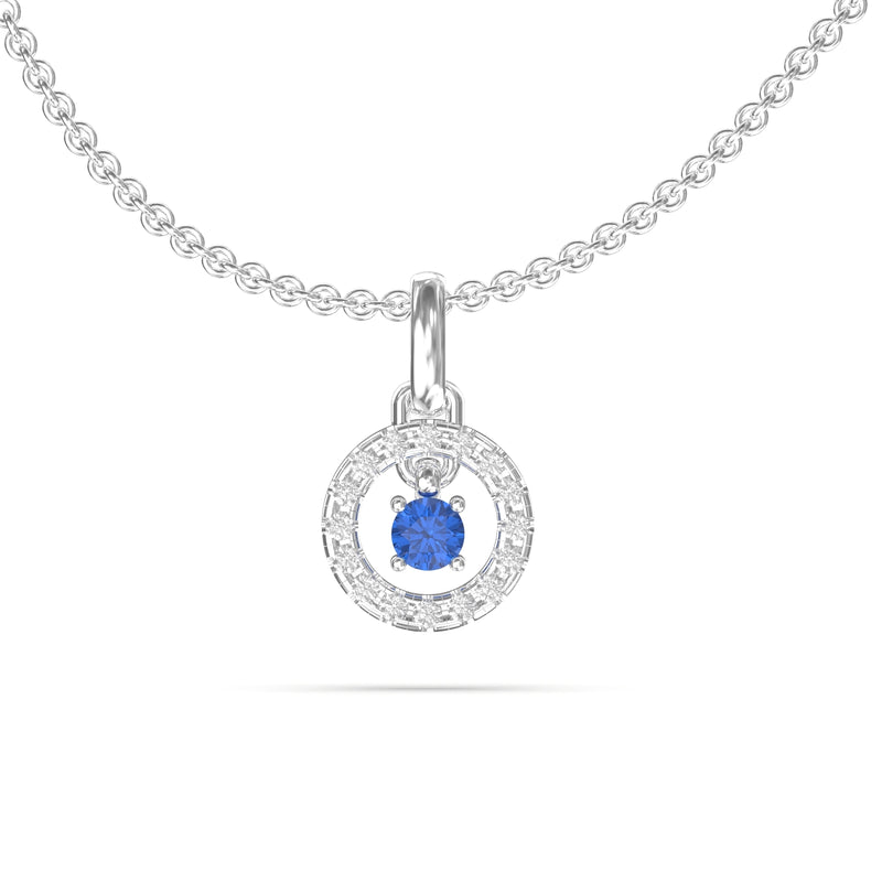 diamond and sapphire pendant