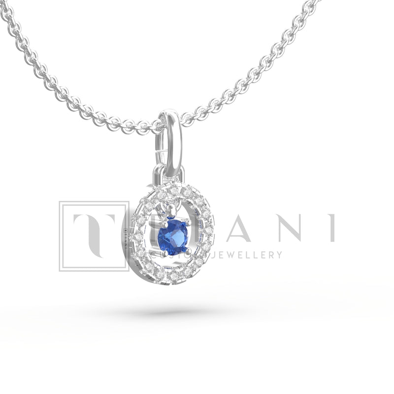 diamond and sapphire pendant