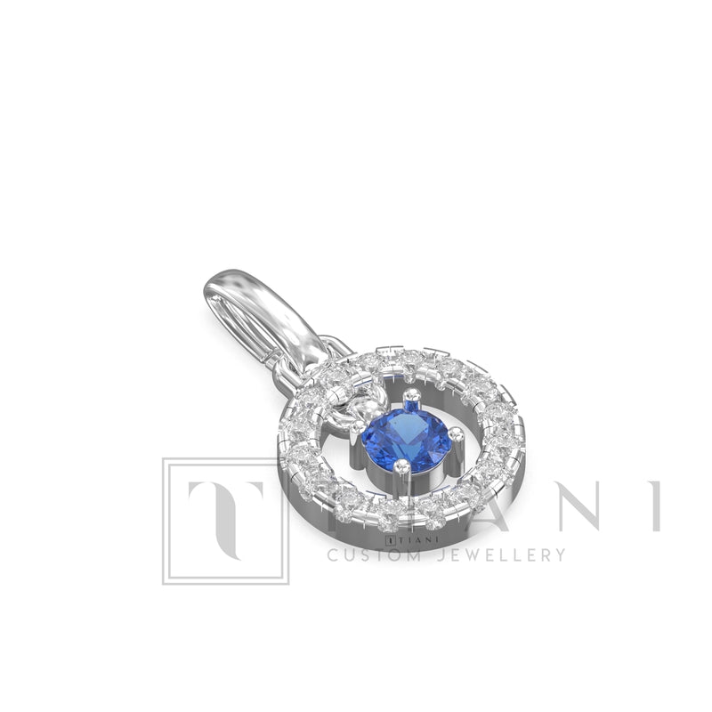 diamond and sapphire pendant