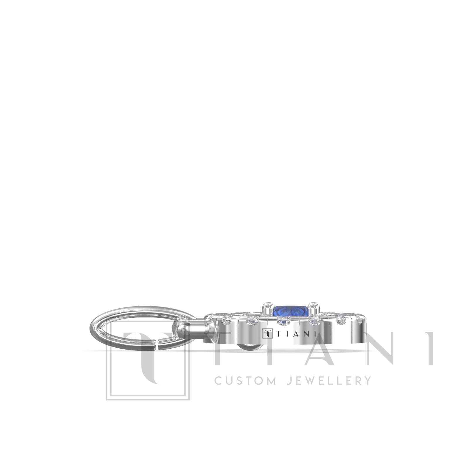 diamond and sapphire pendant
