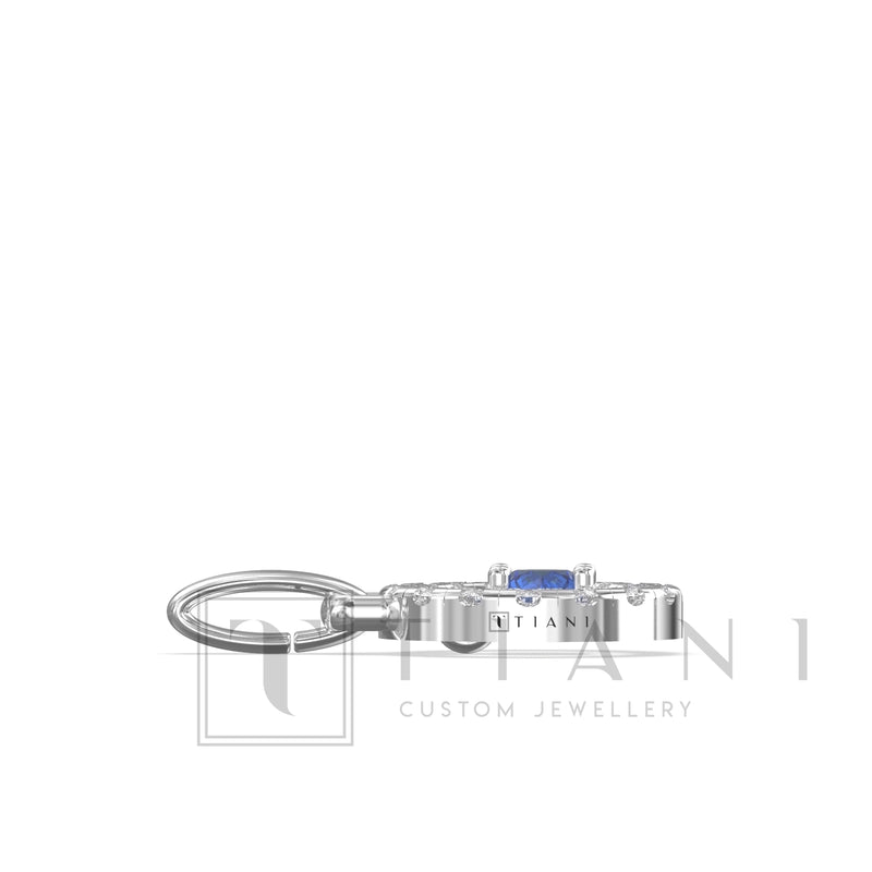 diamond and sapphire pendant