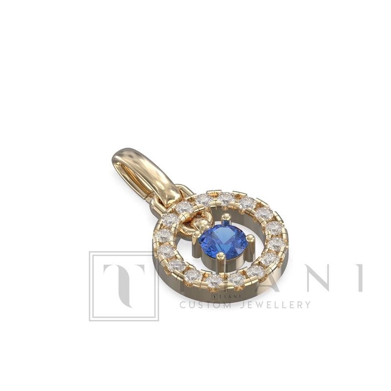 diamond and sapphire pendant