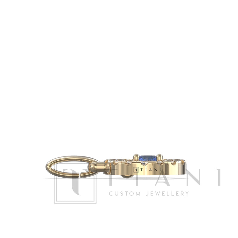 diamond and sapphire pendant