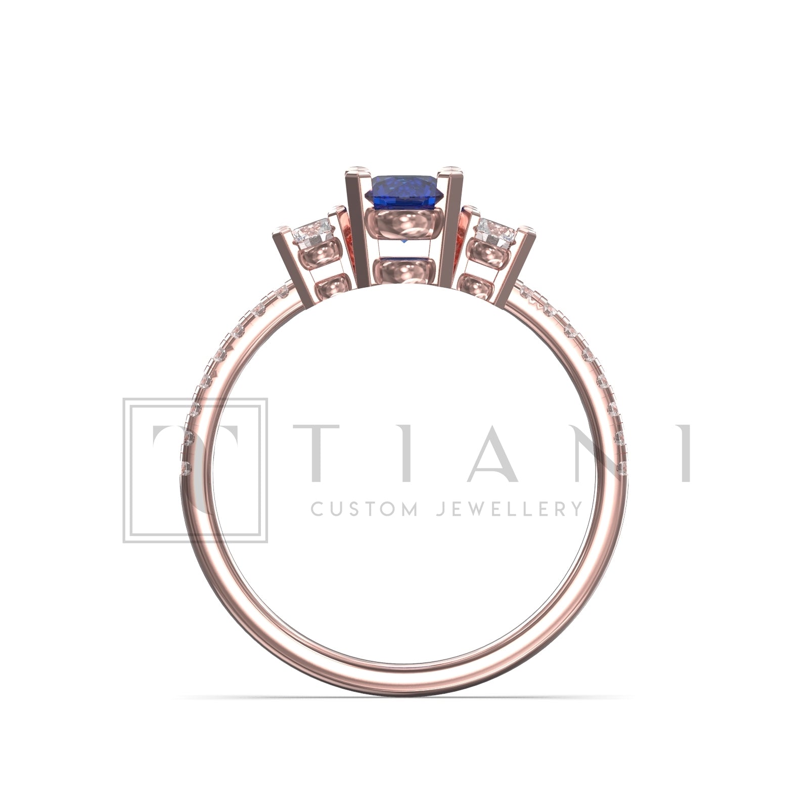 diamond and sapphire engagement ring