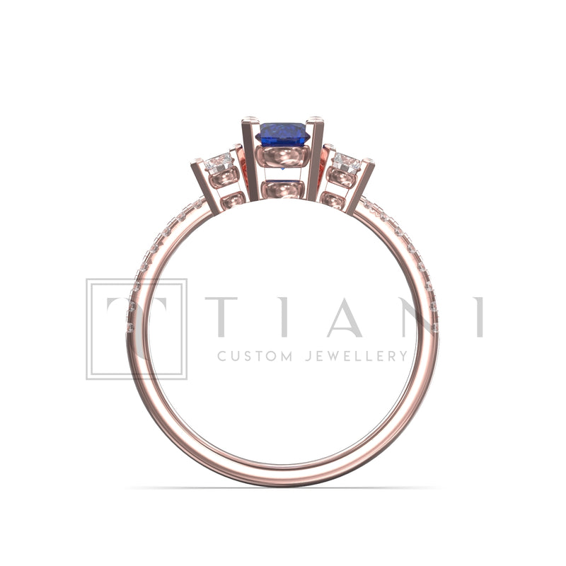 diamond and sapphire engagement ring
