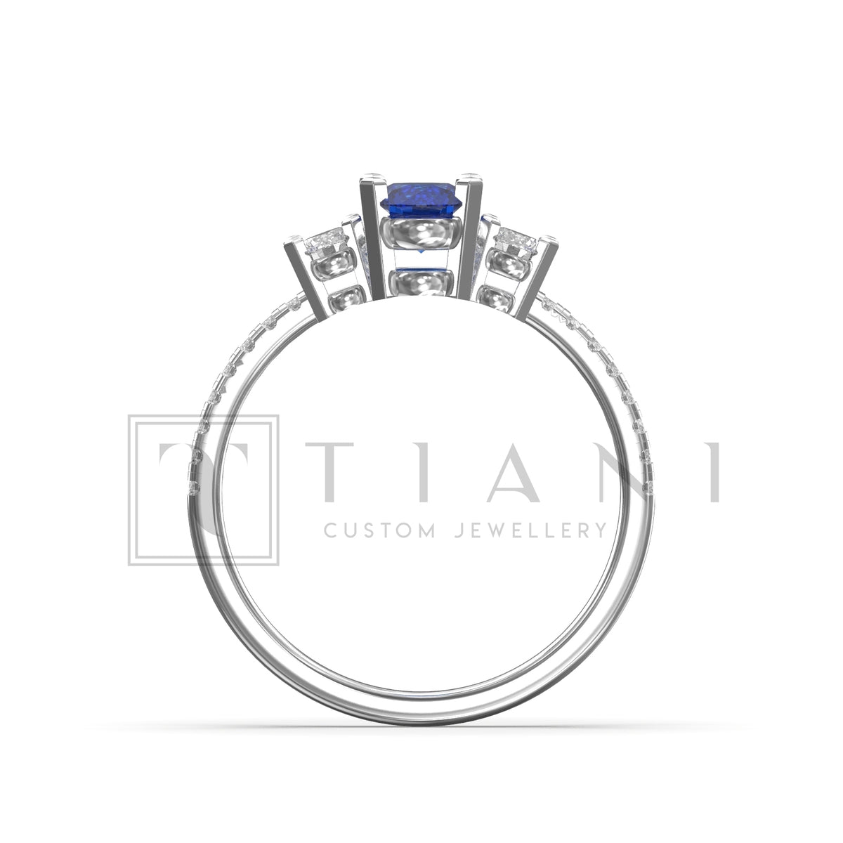 diamond and sapphire engagement ring