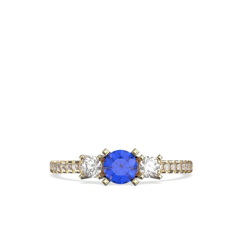 diamond and sapphire engagement ring
