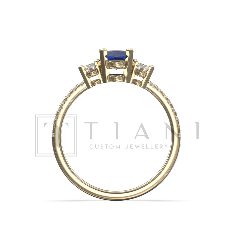 diamond and sapphire engagement ring