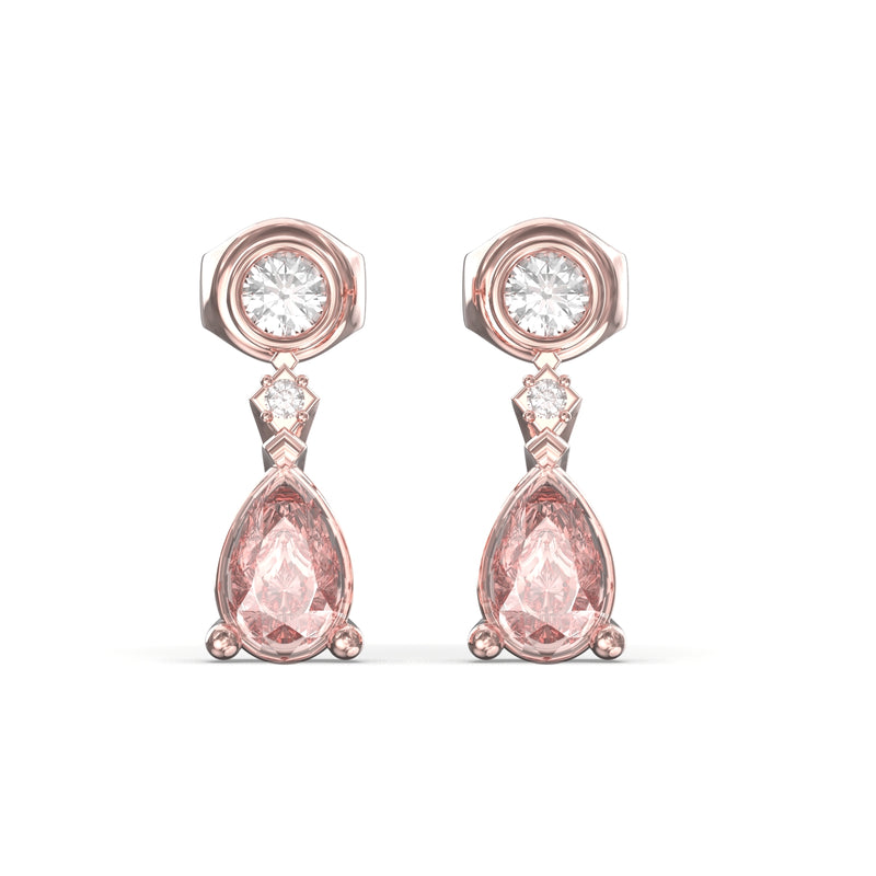 morganite earrings