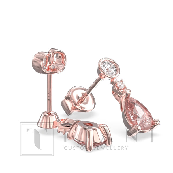 morganite earrings