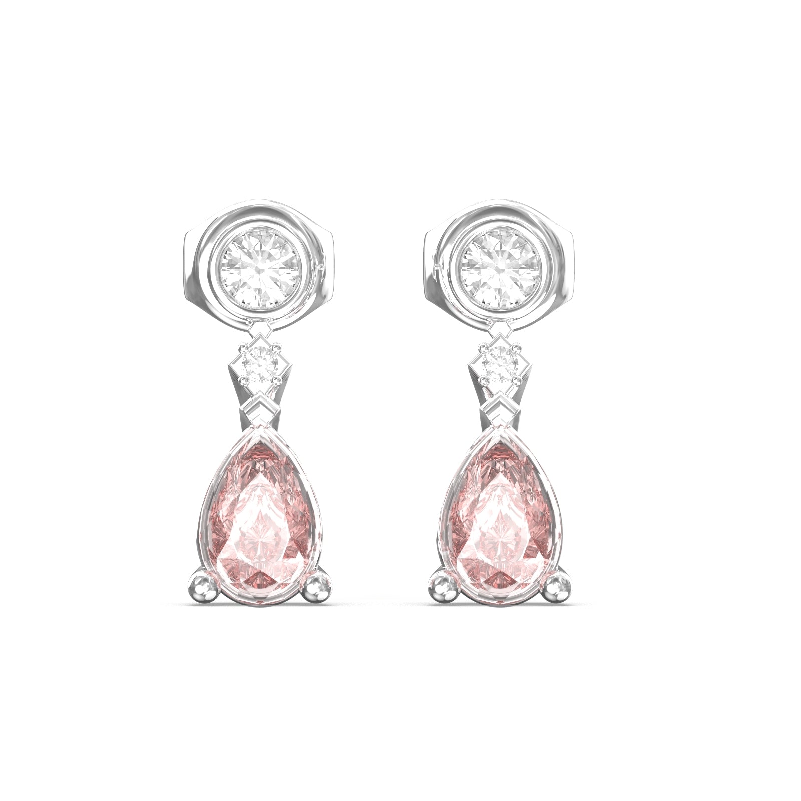 morganite earrings