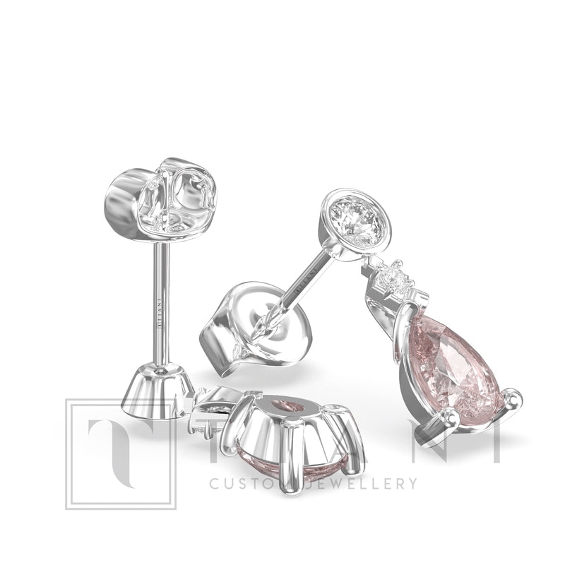 morganite earrings