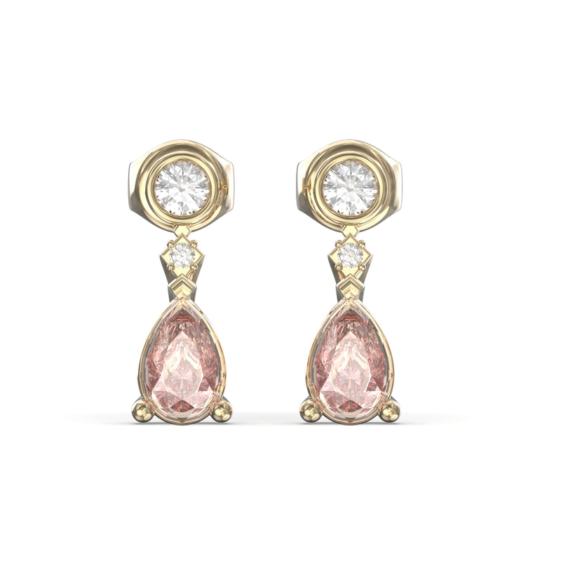 morganite earrings