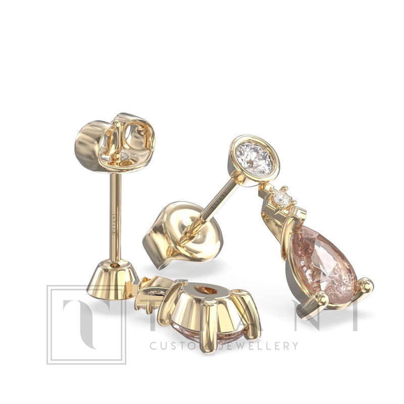 morganite earrings