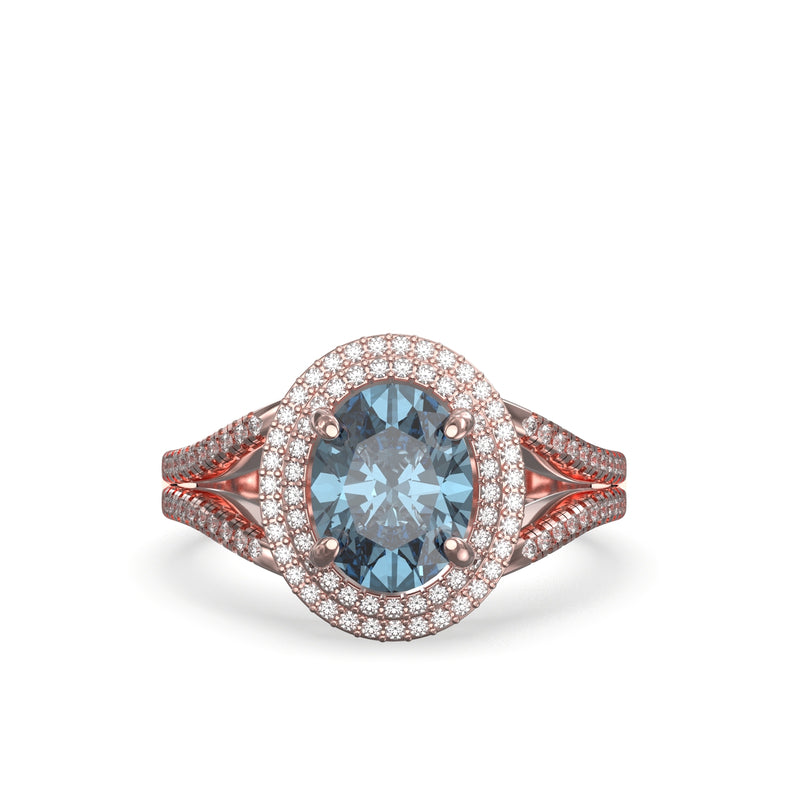double halo engagement ring