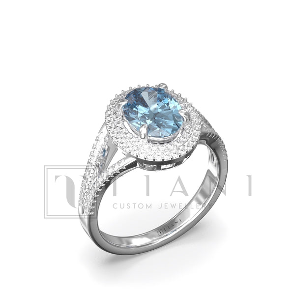 double halo engagement ring