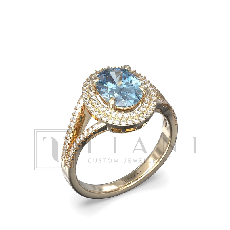 double halo engagement ring