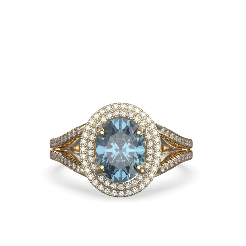 double halo engagement ring