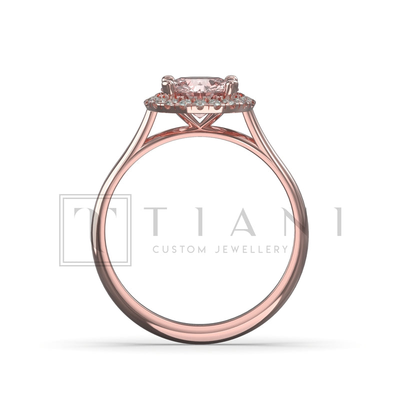 morganite and diamond ring 
