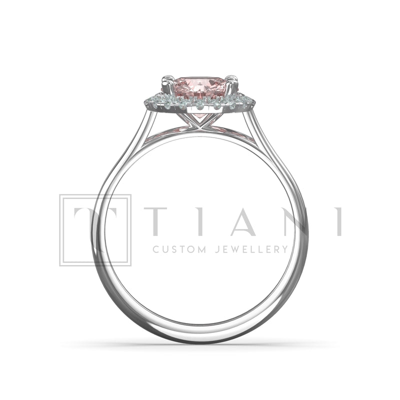 morganite and diamond ring 
