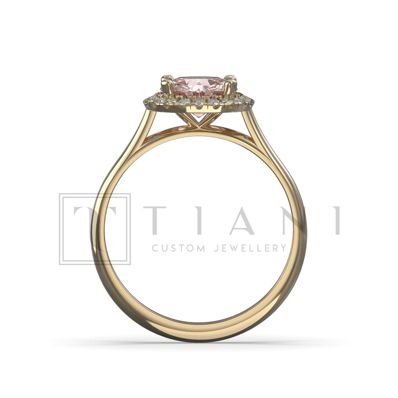 morganite and diamond ring 