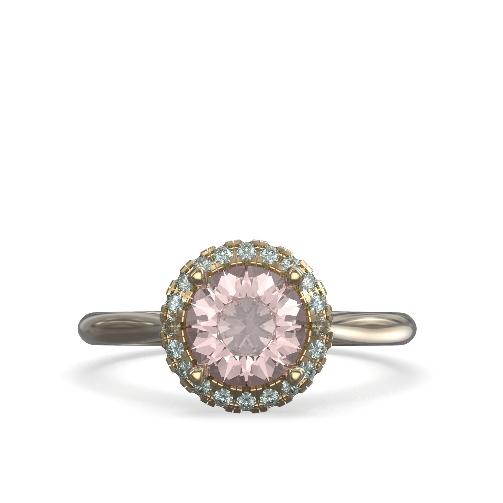morganite and diamond ring 