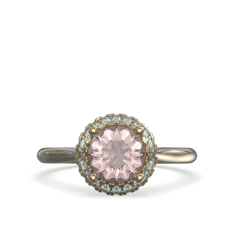 morganite and diamond ring 
