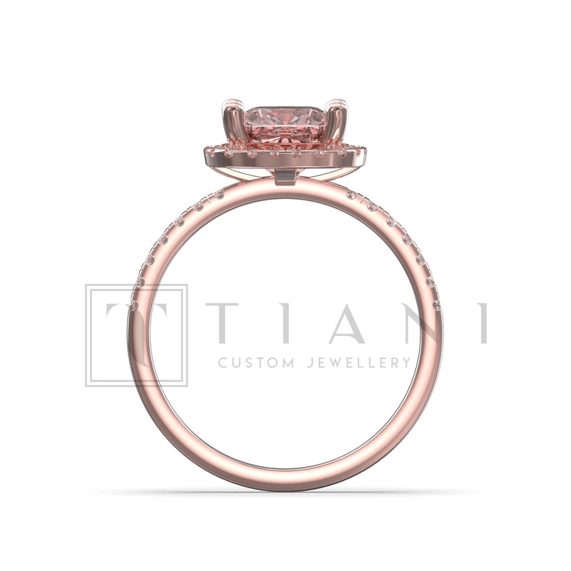 diamond halo engagement ring