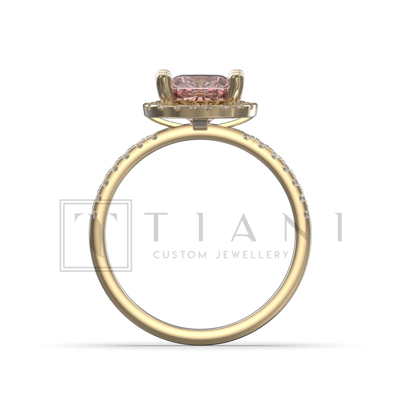 diamond halo engagement ring