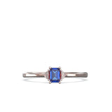 Stephanie | Natural Blue Sapphire & Diamond Ring