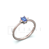 Stephanie | Natural Blue Sapphire & Diamond Ring