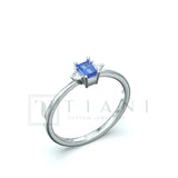 Stephanie | Natural Blue Sapphire & Diamond Ring