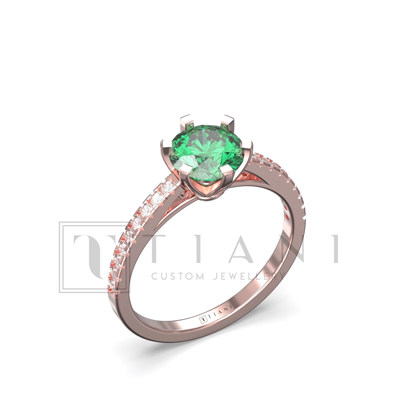 natural emerald ring