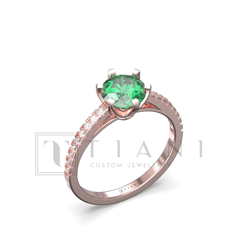 natural emerald ring