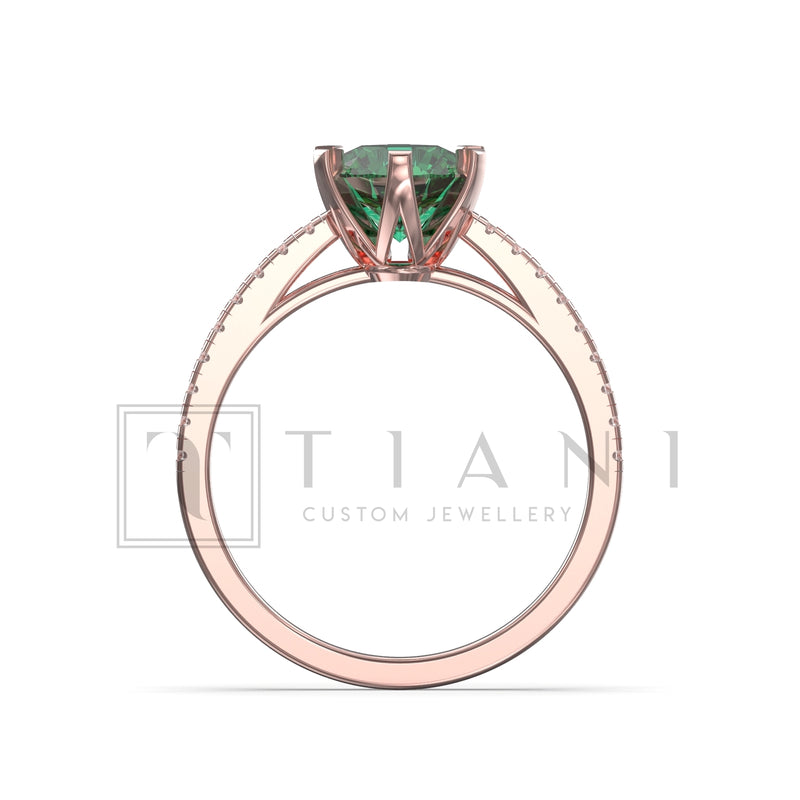 natural emerald ring