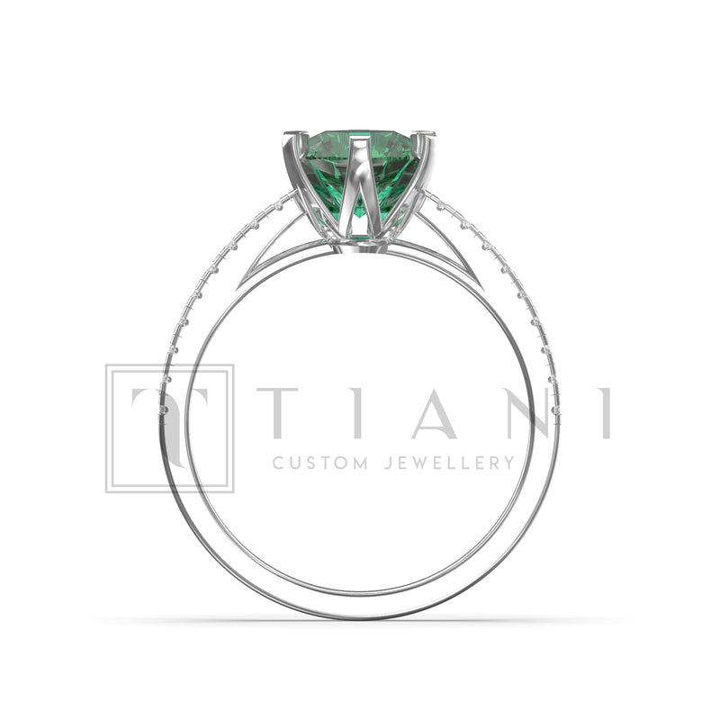 natural emerald ring