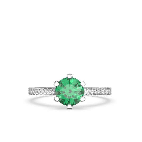 natural emerald ring