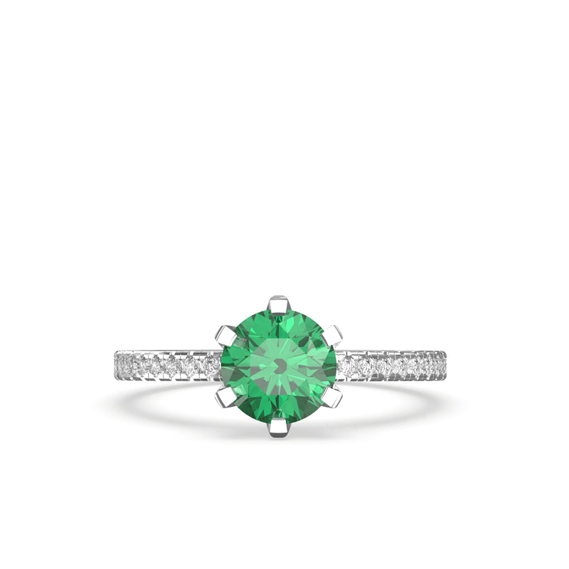 natural emerald ring