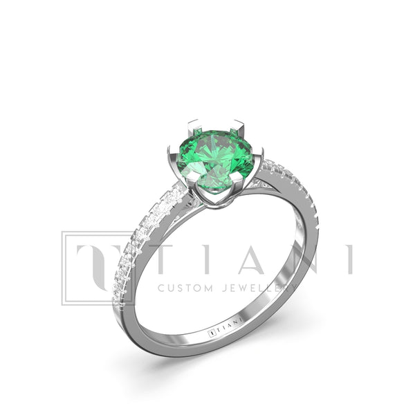 natural emerald ring