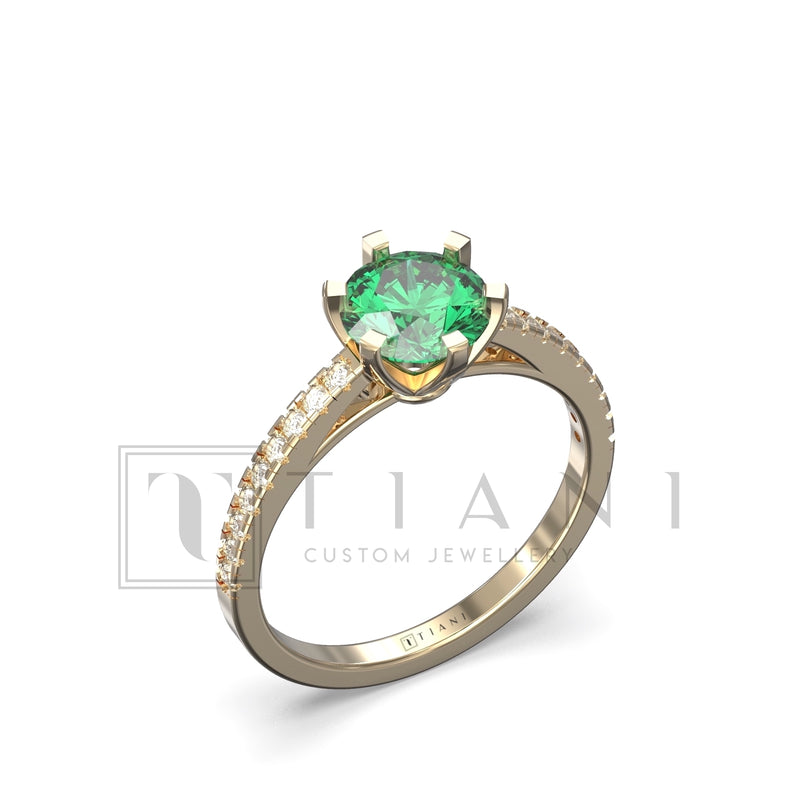 natural emerald ring